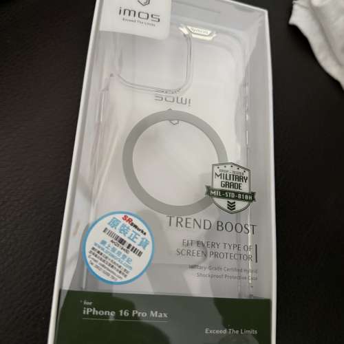 imosCase iPhone 16 Pro Max (6.9") MagSafe 磁吸耐衝擊保護殼（兼容 MagSafe）- 透明