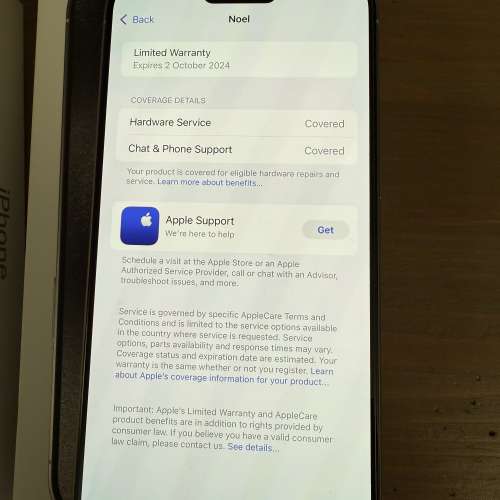 香港行貨 iPhone 15 Pro Max 1T titanium 保養期到10月2號 battery health 92%