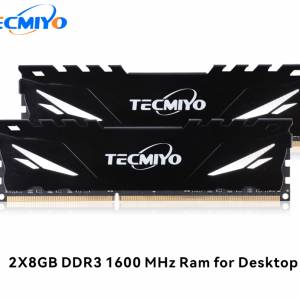 全新TECMIYO 8GB DDR3 1600 兩條