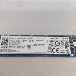 全新WD M.2 512GB SSD SATA協定