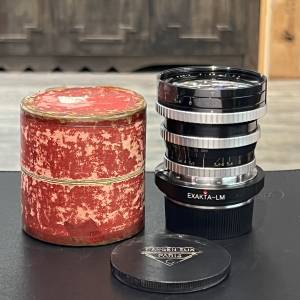 Angenieux Paris Retrofocus R11 28mm f3.5 Exakta mount lens with cap and adapter