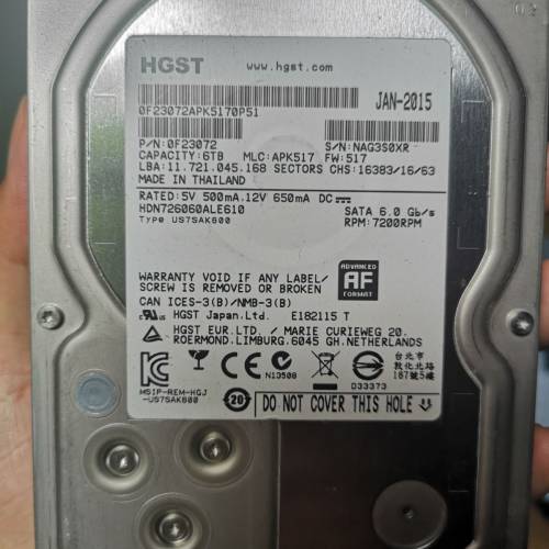 HGST 6TB HDD