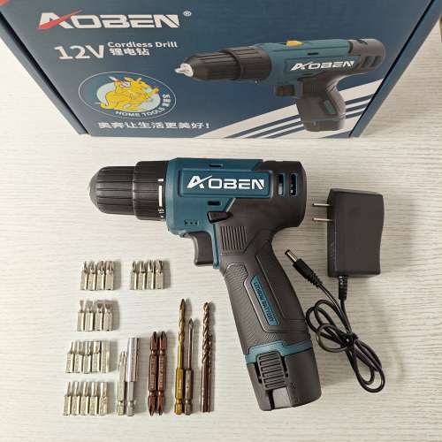 全新AOBEN奧奔12V雙速鋰電鑽(1電1充)