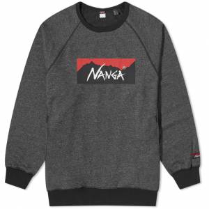 全新 NANGA 衛衣 ECO HYBRID BOX LOGO SWEAT 100%new