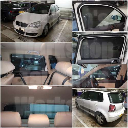 Volkswagen Polo 的專車專用濾光窗網太陽擋