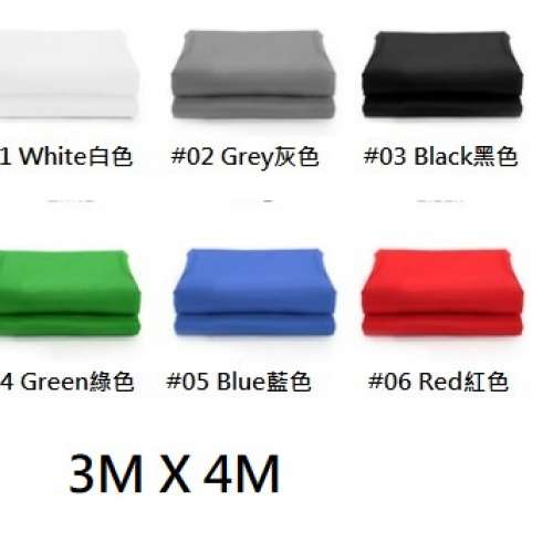 3m x 4m Chromakey Green / White / Grey / Black / Blue Screen Background 影樓攝...