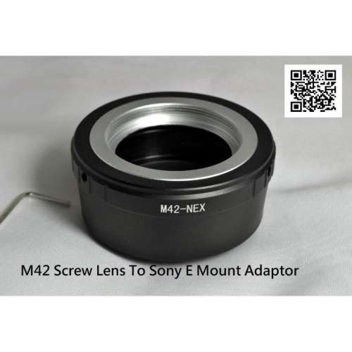 M42 Screw Lens To Sony E Mount Adaptor ( 手動對焦，金屬接環)