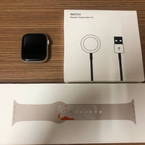 Sliver - Full set 99%new Apple Watch 7 45mm lte battery 100% one month warranty