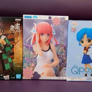 Banpresto 鬼滅之刃 竈門炭治郎 figure&SEGA 五等分花嫁 figure&Qposket 美少女戰士...