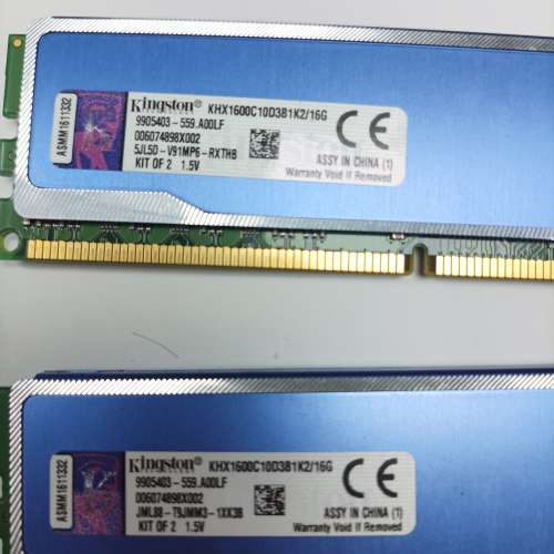 Kingston DDR3 1600 8G Ram X 2