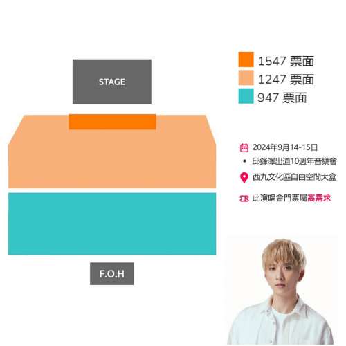 10邱鋒澤出道10週年音樂會香港站｜西九文化區