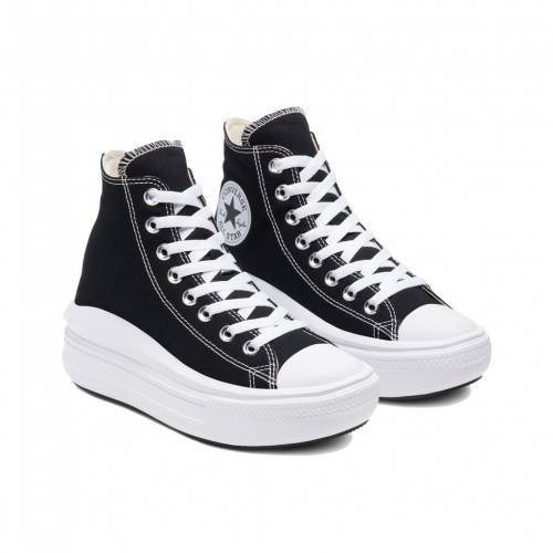 CONVERSE-女款厚底帆布鞋 - 568497C -黑色