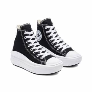 CONVERSE-女款厚底帆布鞋 - 568497C -黑色