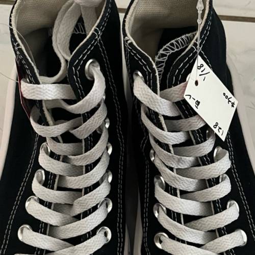 CONVERSE-女款厚底帆布鞋 - 568497C -黑色