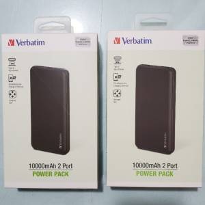 (黑色現貨) 全新 Verbatim 10000mAh power bank 行動電源 外置電 可換百佳超市禮券