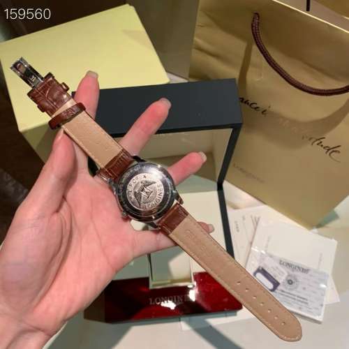 Master Series digital brown belt quartz men's watch,40mm