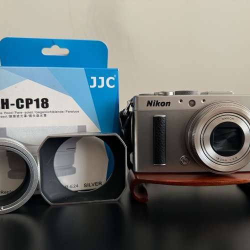 Nikon COOLPIX A  APS-C 28mm f/2.8 + JJC Lens Hood + GARIZ 韓國真皮相機手帶 (V...