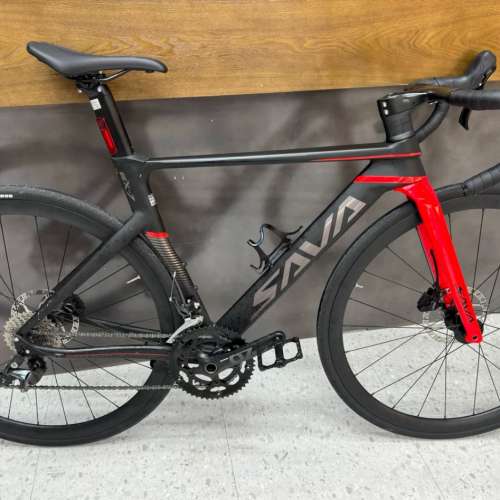 SAVA EX-7 20速 桶軸碟剎 碳叉鋁合金公路車 送水架前後蛙燈