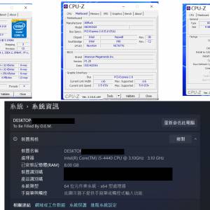 I5 4440 CPU 連 ASROCK H81M- DG4 底板連背板+8Gb RAM