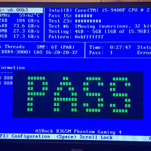 出售AsRock B365m+i5 9400f+2x8g Ram