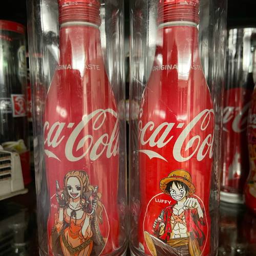 coca cola 可口可樂海賊王紀念樽，日本製