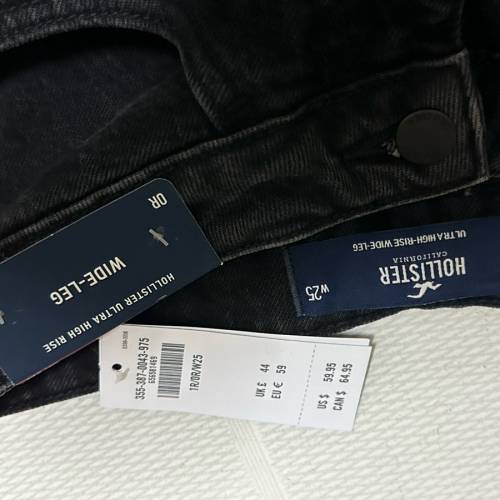全新 Hollister Jeans 闊腳牛仔褲 黑色