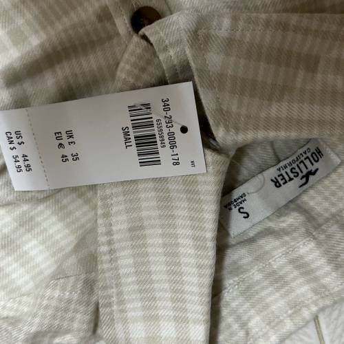 全新Hollister寬鬆法蘭絨恤衫