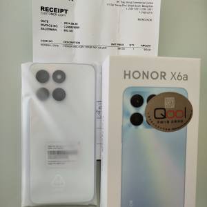 HONOR榮耀X6a [4+128G版] *99.99%new *天銀色 *香港原廠行貨[*有正式單據,2024年8月...