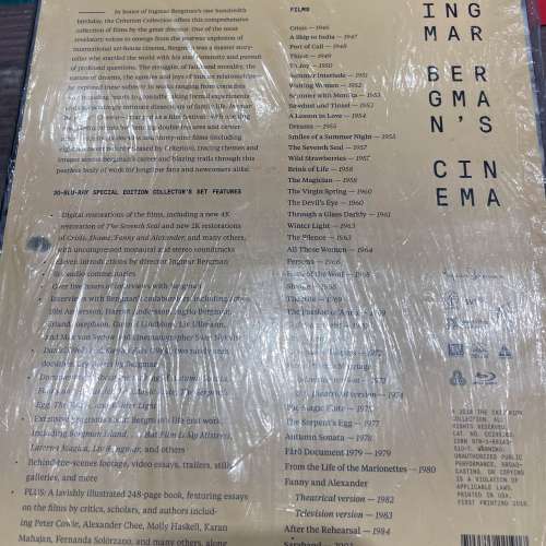 imgmar bergman'cinema((英格瑪·柏格曼) dvd boxset 30 blu-ray special edition ...