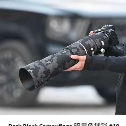 ROLANPRO Lens Camouflage Coat For Canon RF 200-800mm F6.3-9 IS USM - 暗黑色迷彩