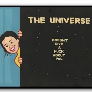 西班牙 藝術家 Joan Cornella 40*30 cm The Universe 藝術畫連畫框 激罕 值得收藏