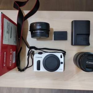 Canon EOS M + Kit Lens + adaptor