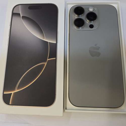 IPhone 16 pro 256gb 行機太原色。原廠保養到2025年10月12日。 電池健康度100%充電...