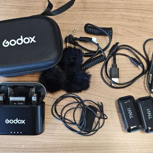 95%新 Godox 神牛 WEC-S Kit 2 無線一拖二 相機收音咪Set 送Sony ECM-LV1及副廠mic ...