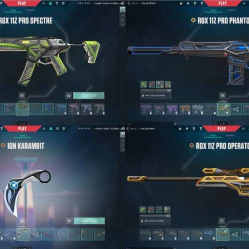 valorant 帳號 有skin (如圖)