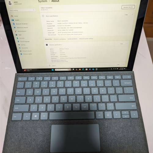 surface pro 7， i5-1035G4，16GB RAM，256GB SSD