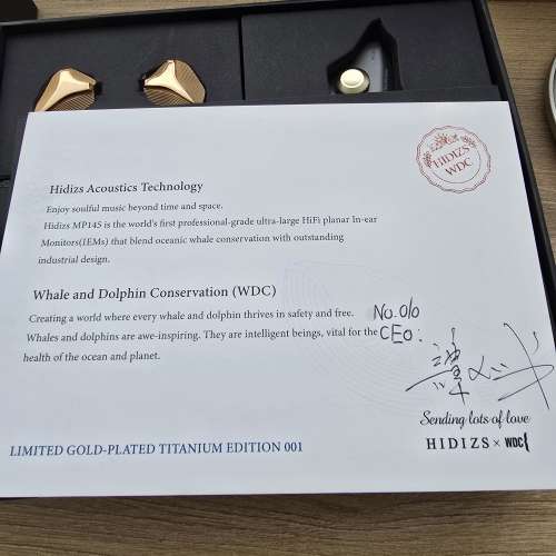 Hidizs MP145 - Golden Titanium Limited Edition Planar IEMS