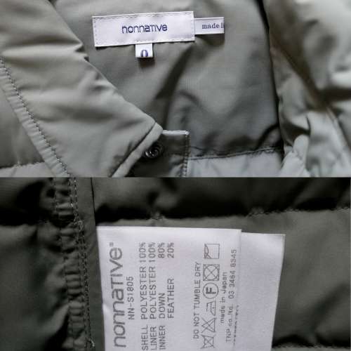 Nonnative 羽絨恤衫