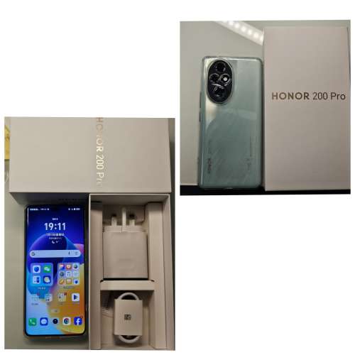 Honor 200 Pro 12+512 5G 港行 顏色: 天海青 有盒有單全套 有保 99 % NEW