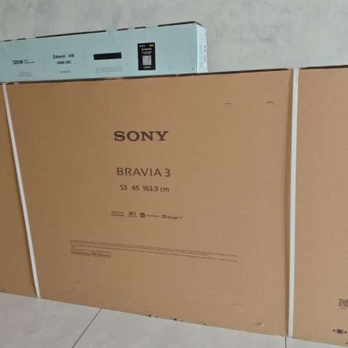 SONY BRAVIA 3  4K HDR Smart TV 65吋 連HT-S100F Soundbar