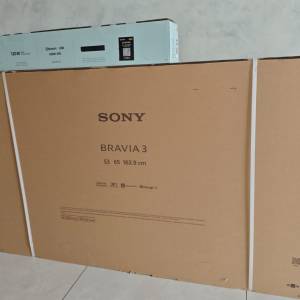 SONY BRAVIA 3  4K HDR Smart TV 65吋 連HT-S100F Soundbar