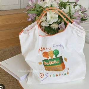 全新 Bagel Cookie Tote Bag 收納袋 購物袋 環保袋