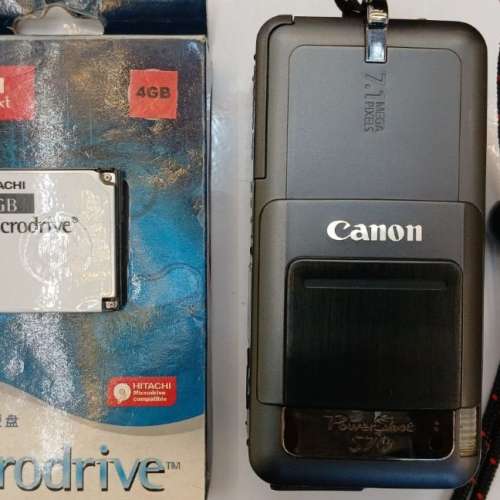 99%新Canon Powershot S70 + Toshiba 4GB MicroDrive Package