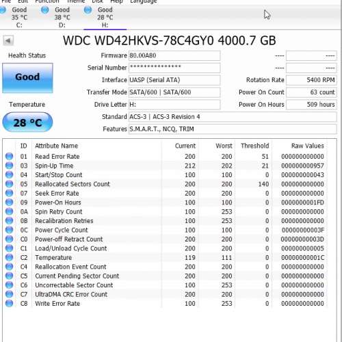 WD Western Digital 4TB DVR/NVR hard disk