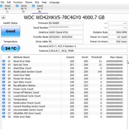WD Western Digital 4TB DVR/NVR hard disk
