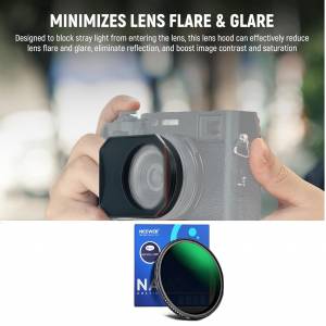 NEEWER CA086 SQUARE Lens Hood With MRC ND3-ND1000 Variable ND Filter  For X100VI