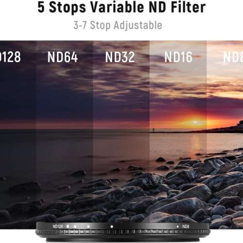 NEEWER CA086 SQUARE Lens Hood With ND8-ND128 Variable ND Filter For X100VI