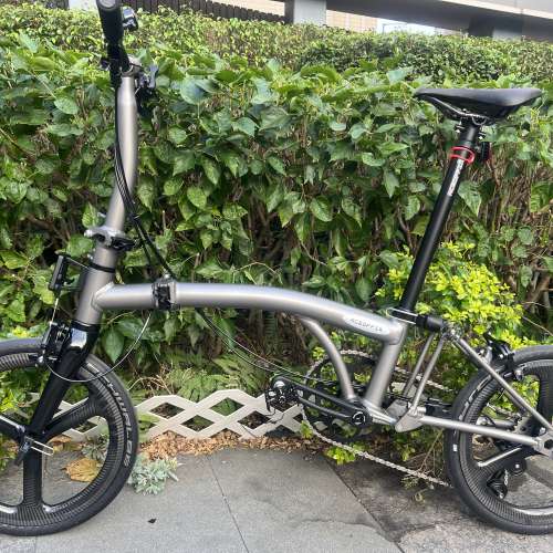 2025 最新款超輕版 ACEOFFIX C5 5速 / 7速 碳前叉鋁合金折叠車 送前後蛙燈叮叮