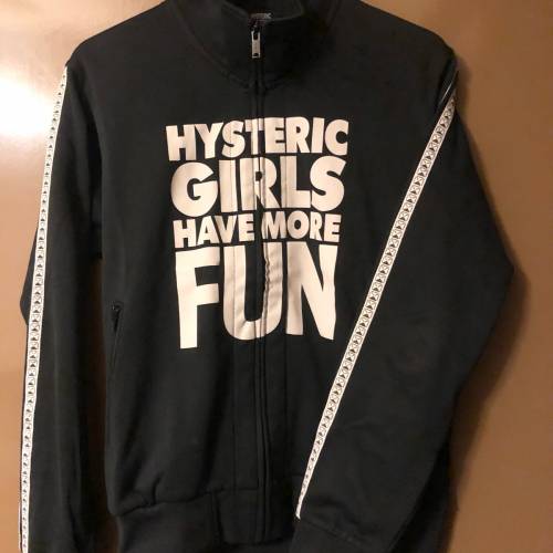 Hysteric Glamour jacket 女裝運動外套,  黑白色，保暖，free size，原裝日本製造 ...