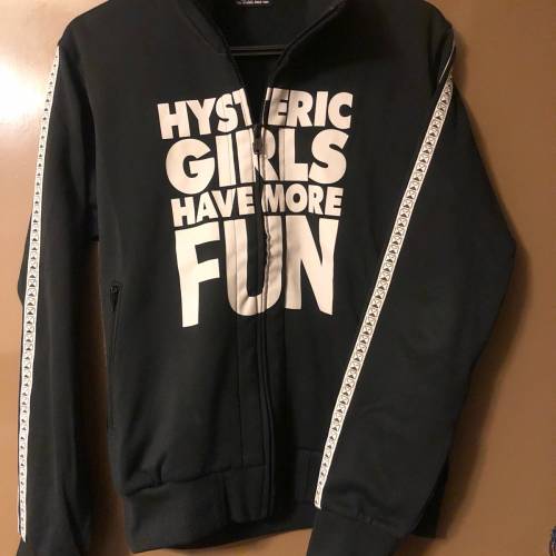 Hysteric Glamour jacket 女裝運動外套,  黑白色，保暖，free size，原裝日本製造 ...
